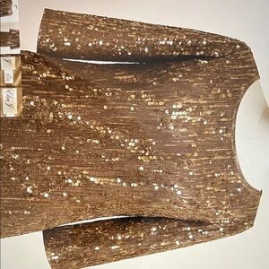 Zara Shimmering Gold Sequin dress